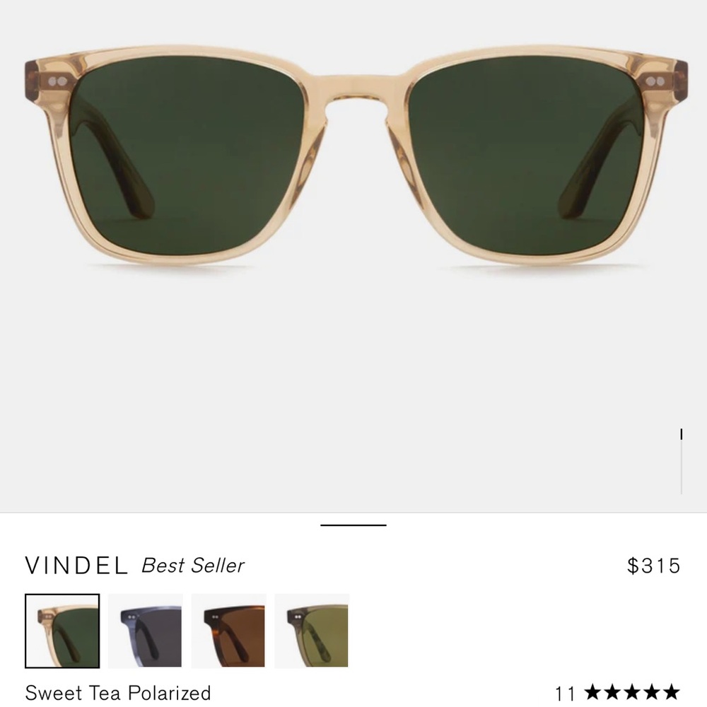 KREWE Vindel Sweet Tea Sunglasses